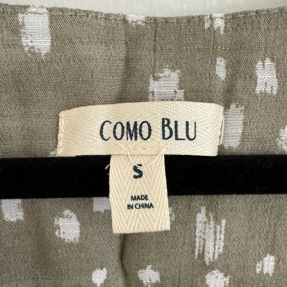 5/$25 Como Blu Sage Green Button Up Blouse - Picture 3 of 3